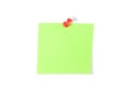 Push-pinned Post-It Note Royalty Free Stock Photo