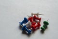 Push Pins On White Paper Royalty Free Stock Photo