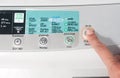 Push power button washing machine Royalty Free Stock Photo