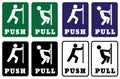 Push Pull Door signs collection