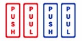 push and pull door signs Royalty Free Stock Photo