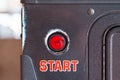 Push start button of a pinball machine Royalty Free Stock Photo