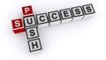 Push success word block on white Royalty Free Stock Photo