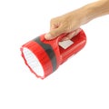 Push thumb switch pocket flashlight