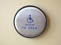 Push to open button Royalty Free Stock Photo