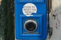 Push to reset world button Royalty Free Stock Photo