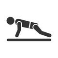 Push up exercise icon