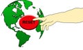 Push the world reset button Royalty Free Stock Photo