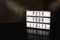 Push your limits motivational message