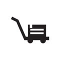 Pushcart icon vector sign and symbol isolated on white background, Pushcart logo concept