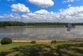 Pusher Tug and Barge on the Illinois River Royalty Free Stock Photo