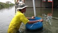 Pushing a Barrel through the Flood Waters