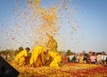 Folk dance during a traditional festival Royalty Free Stock Photo