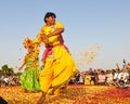 Folk dance during a traditional festival Royalty Free Stock Photo