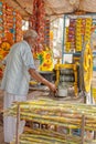 Pushkar sugar cane juice seller, Rajasthan India