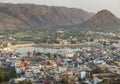 Pushkar Lake,Rajasthan,India,viewed from Gayatri hill top temple. Pushkar Royalty Free Stock Photo