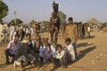 Family group at the Pushkar Fair in Rajasthan, India Royalty Free Stock Photo