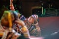 Female artist performing kalbelia dance in pushkar fair