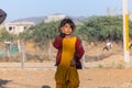 Portrait of an young girl at pushkar fair ground Royalty Free Stock Photo
