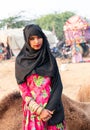 Indian Rajasthani woman with Camel at Pushkar Royalty Free Stock Photo