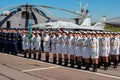 Pushkin, Russia - June 5, 2017: A solemn parade dedicated to the 75th anniversary of the 6th Army.