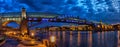 Pushkinsky Andreevsky bridge over Moscow river Royalty Free Stock Photo