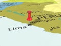 Pushpin on Lima map