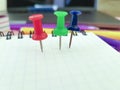 pushpin notepad colored paper