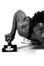 Pushups in black and white Royalty Free Stock Photo