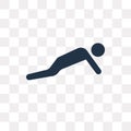 Pushups Exercises vector icon isolated on transparent background