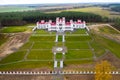 Puslovsky Palace. Autumn Kossovsky Castle in Belarus Royalty Free Stock Photo