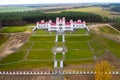 Puslovsky Palace. Autumn Kossovsky Castle in Belarus