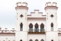 Puslovsky Palace. Autumn Kossovsky Castle in Belarus