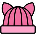 Pussyhat icon, Feminism related vector