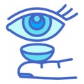 Put contact lens icon, outline style Royalty Free Stock Photo