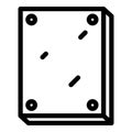 Put drywall icon outline vector. Plaster house