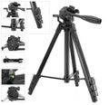 Put together black tripod isolated over white Royalty Free Stock Photo