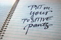 Put on Your Positive Pants calligraphic background