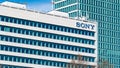 Exterior view of the French headquarters of Sony, Puteaux, France