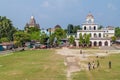 PUTHIA, BANGLADESH - NOVEMBER 10, 2016: View of Shiva temple and Dol Mandir temple in Puthia village, Banglade