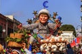 Putignano Carnival: floats. European politicians: Angela Merkel torture Europe.ITALY(Apulia)