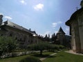 Putna monastery yard Royalty Free Stock Photo