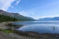 Putorana Plateau, a mountain lake Royalty Free Stock Photo