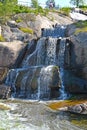 The Putouskalli falls in the water Sapokka park. Kotka, Finland