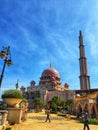 Putra Jaya, Malaysia in May 21, 2023. Putra Mosque or in Malay is Masjid Putre is a mosque that was built in 1997 Royalty Free Stock Photo