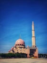 Putra Jaya, Malaysia in May 21, 2023. Putra Mosque or in Malay is Masjid Putre is a mosque that was built in 1997 Royalty Free Stock Photo