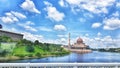 Putra Jaya, Malaysia in May 21, 2023. Putra Mosque or in Malay Royalty Free Stock Photo