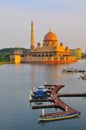 The putra mosque by the lake side Royalty Free Stock Photo