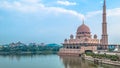 Putra mosque is one of the famous most distinctive landmark in Putrajaya,Malaysia.