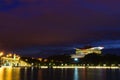 Putrajaya International Convention Centre (PICC) and Seri Gemilang Bridge Royalty Free Stock Photo